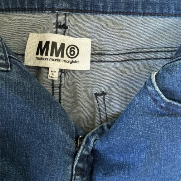 Maison Margiela MM6 Gradient ColorBlock Jeans Cotton Stretch Slim Zip Pockets 36 - Picture 12 of 16
